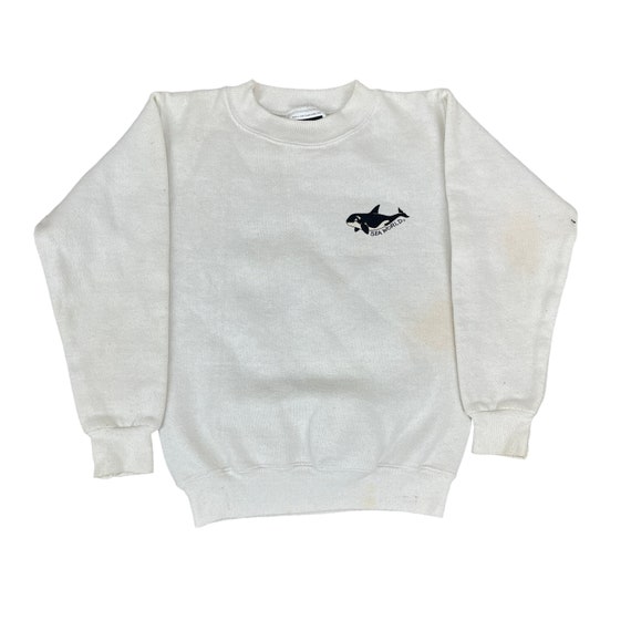 Kids Vintage 90’s Seaworld Orca Pullover Sweatshi… - image 1