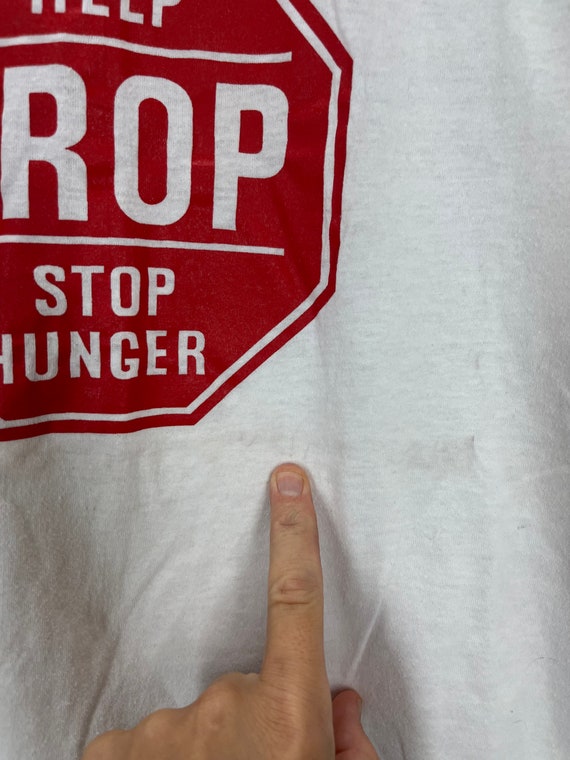 Vintage 80's Help Crop Stop Hunger Farming Soft 5… - image 3