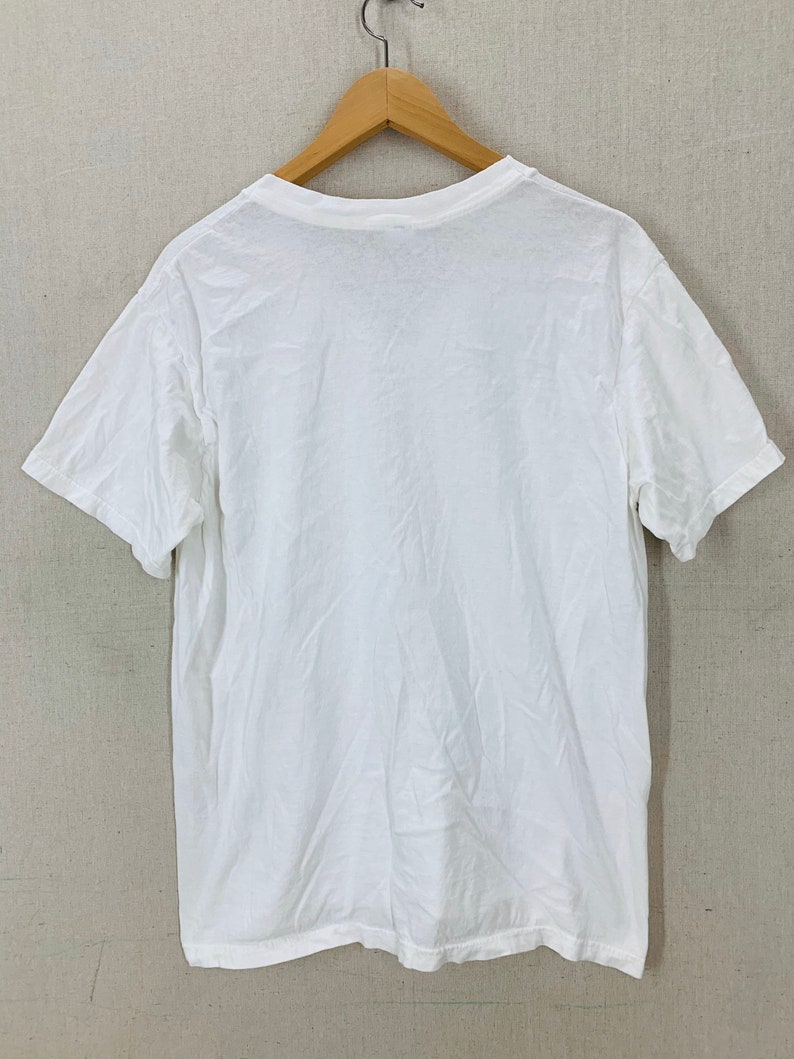 NOS Vintage 90's Blank White T-Shirt Medium image 2