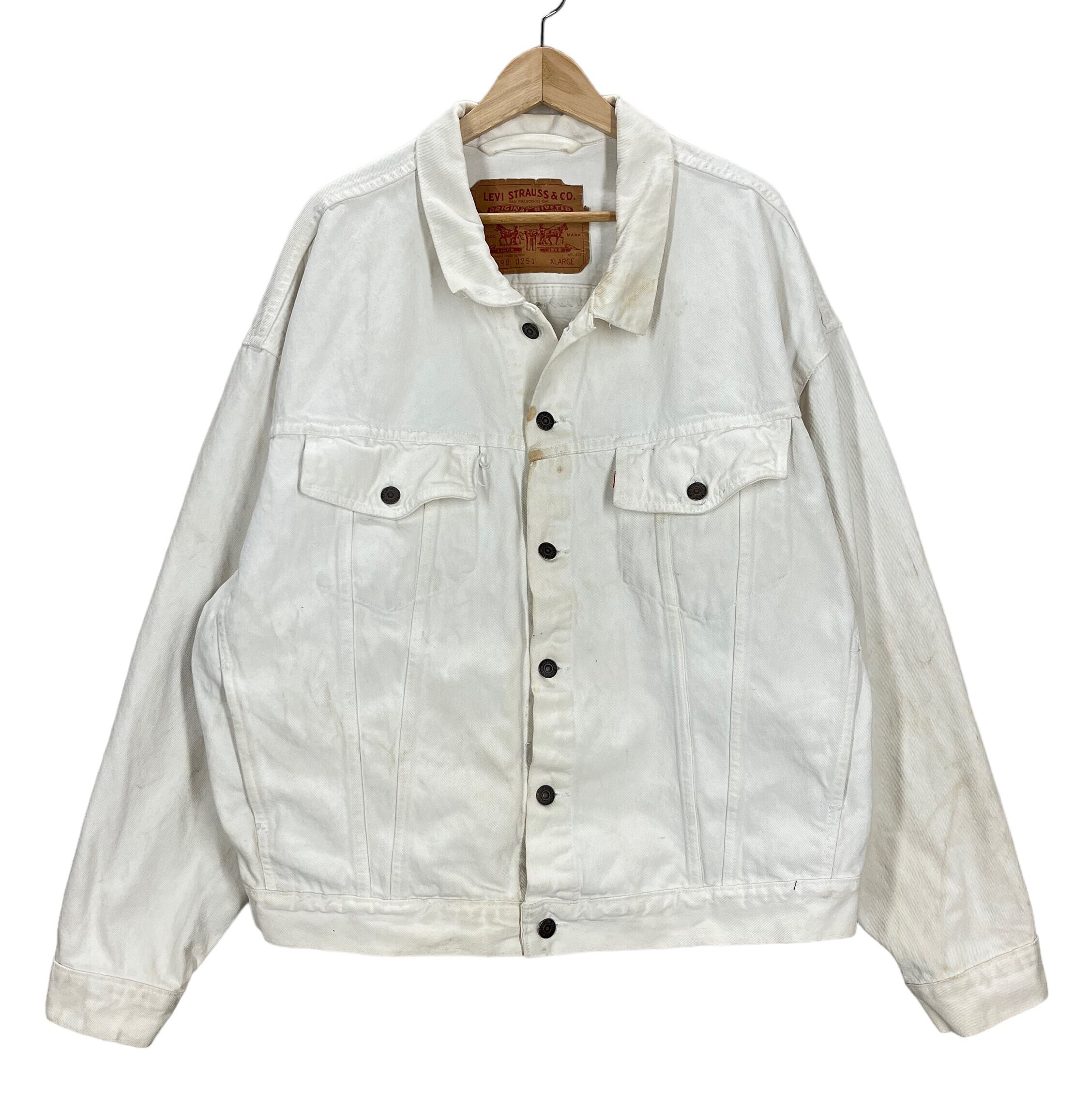 Levi white shop denim jacket
