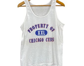 Vintage 80’s Property of the Chicago Cubs Baseball Tank Top Size Medium