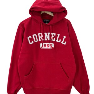 KatherineLuxuryShop Vintage Cornell University Sweatshirt Medium 90s Cornell University Sweater Womens University Crewneck Jumper Casual Pullover White Size M