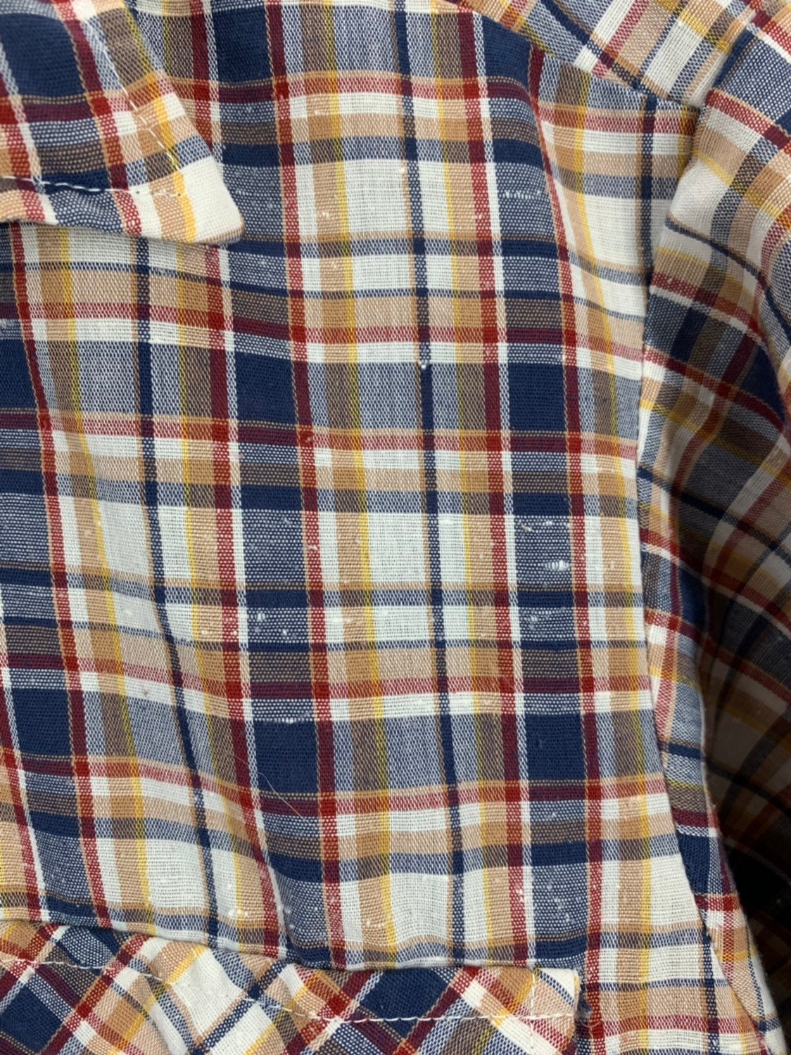 Vintage 1980 Levi's Check Plaid Soft Button Down Shirt Size L
