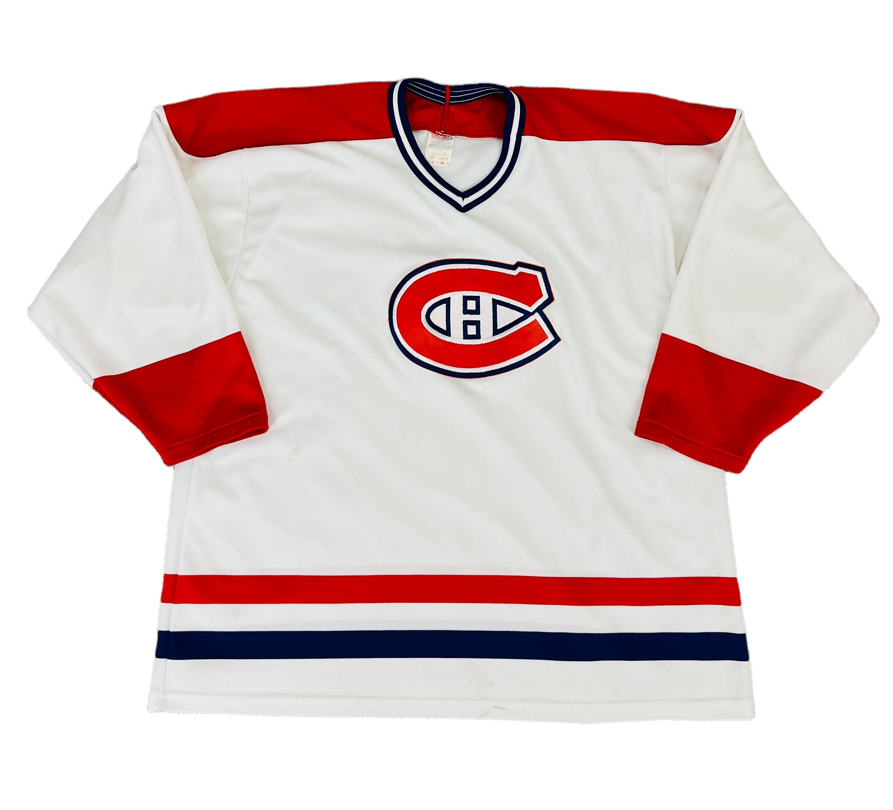 Vintage Montreal Canadiens Reebok Hockey Jersey Red and Blue Uniform Nhl  Licen