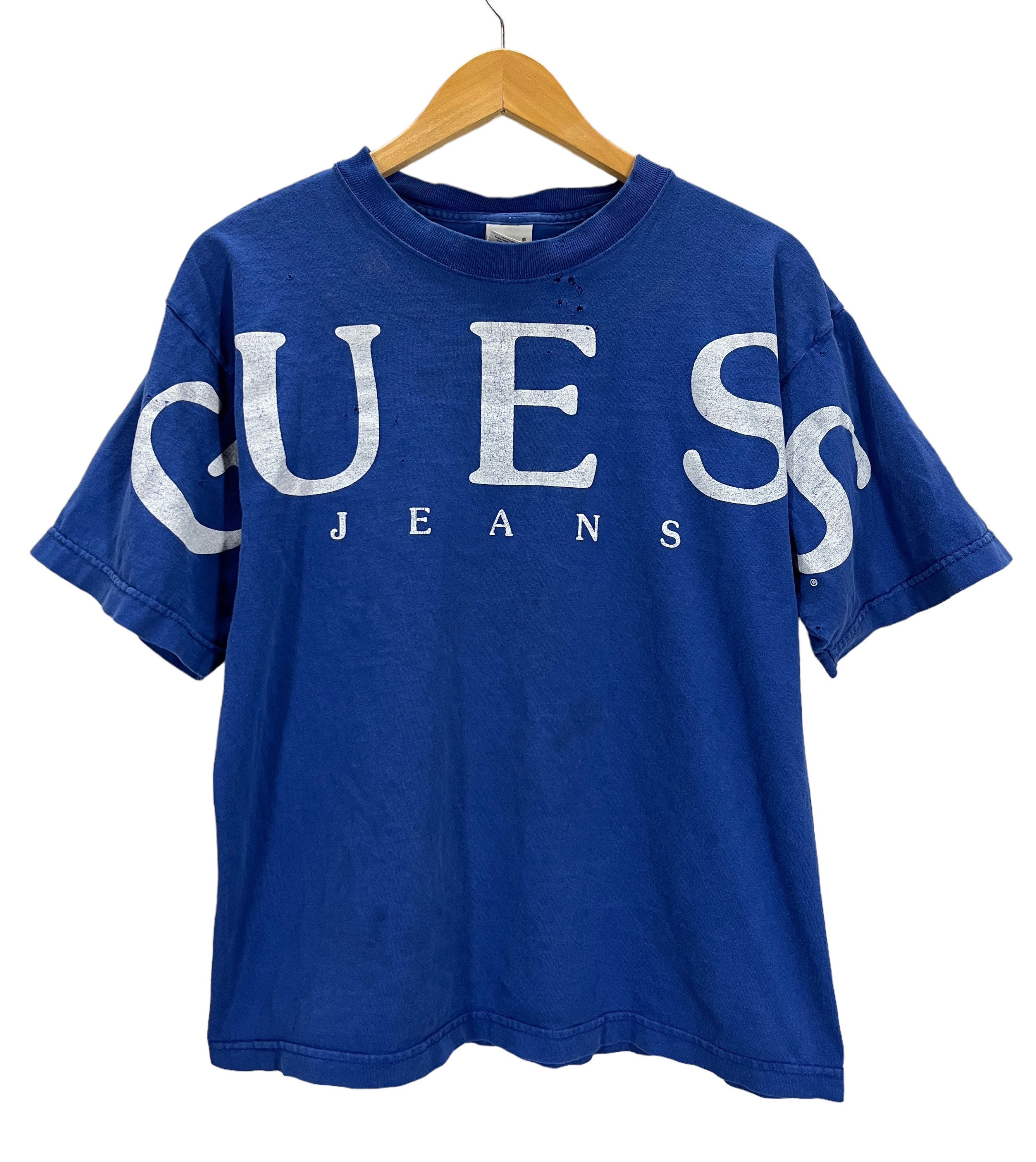 Vintage 90 s Guess Spellout Distressed Boxy Fit T Shirt Sz Boxy Medium Etsy Mexico