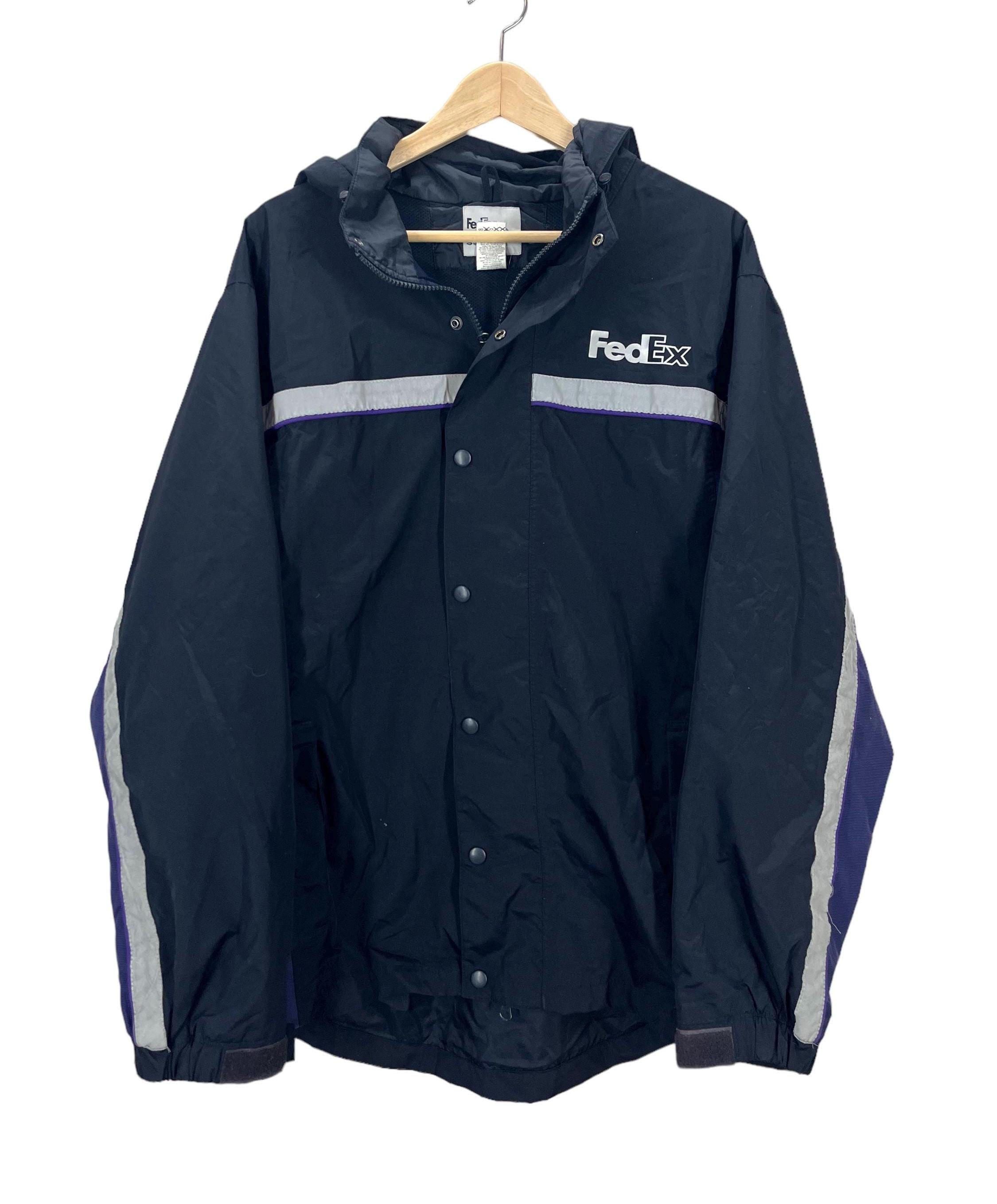 Fedex Stan Herman Reflective Blue Purple Hooded Jacket Medium Etsy