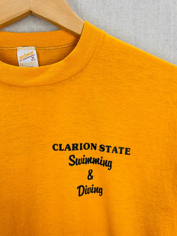 Vintage 80's Clarion State University Mustard Yel… - image 2