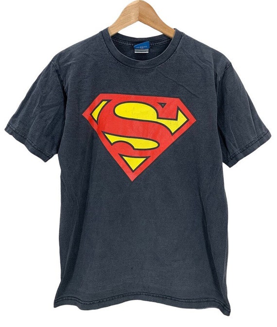 entusiastisk Distribuere grafisk Vintage Superman Big Logo Faded Black DC Comics T-shirt S - Etsy
