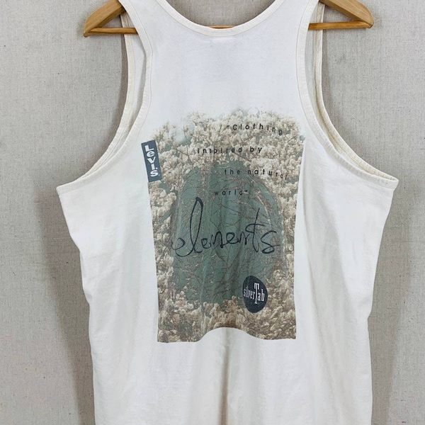 Vintage 90's Levi's Silver Tab Elements Tank Top Shirt Sz M USA