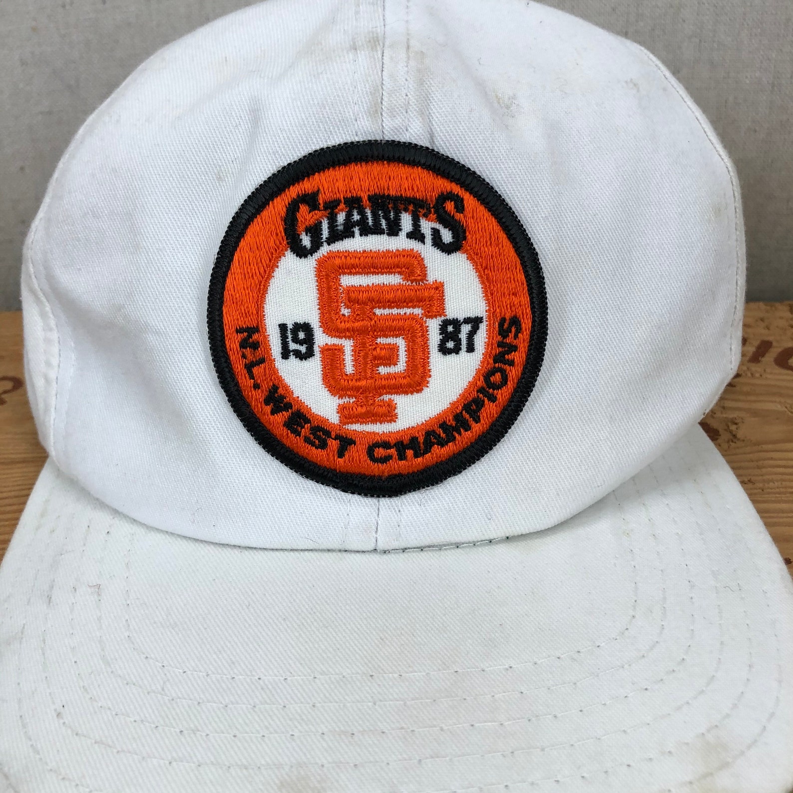 Vintage Distressed 1987 San Francisco Giants MLB Snapback Hat Etsy
