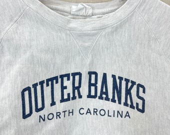 Outer Banks North Carolina Cropped Champion Reverse Weave Crewneck