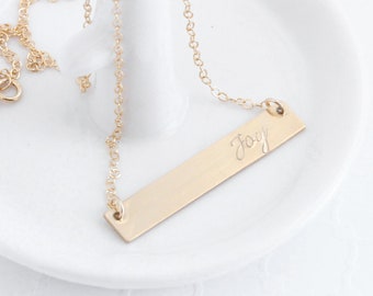 Bar Name Necklace, Bar Necklace Personalized, Bar Necklace Gold, Names Necklace, Mother's Day Gift, Baby Name Necklace