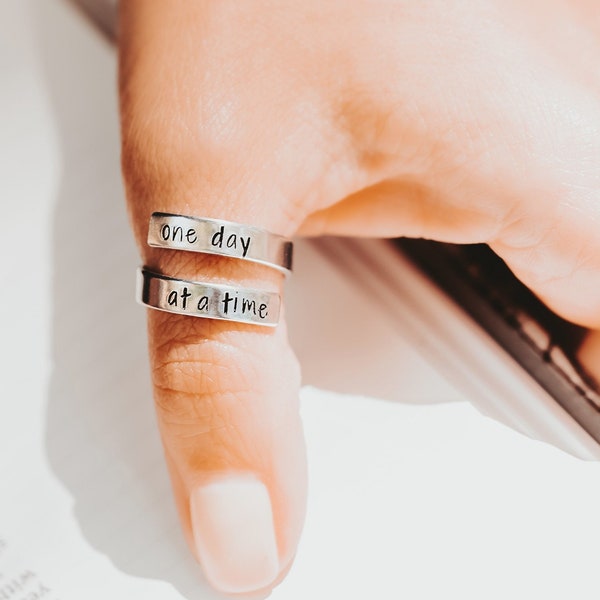 One Day at a Time Wrap Ring, Adjustable Ring, Nickel-Free