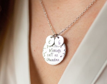 Grandma Necklace, Personalized Grandma Gifts, Grandchildren Necklaces, Grandmother Gift, Mother's Day Gift