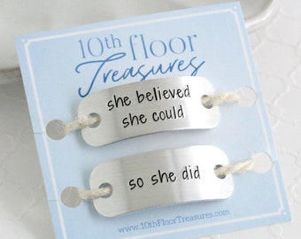 She Believed She Could So She Did Shoe Tags, Gift for Runners, Marathons