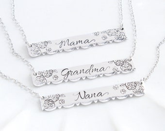Grandma Necklace, Personalized Grandma Gifts, Mother's Day Gift for Grandma