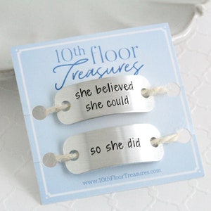 She Believed She Could So She Did Shoe Tags, Gift for Runners, Marathons