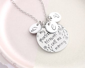 Mother Necklace, Gift For Mom, Personalized Grandma Gifts, Children's Initials, Mother's Day Gift