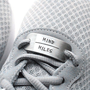 Mind Over Miles Shoe Tags, Gift for Runners, Gift for Marathons