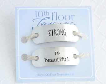 Strong is Beautiful Shoe Tags, Gift for Runners, Marathons