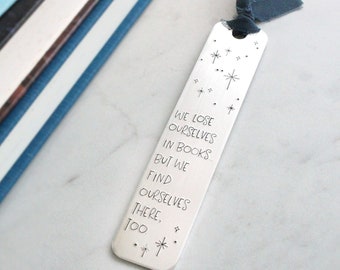 Bookmark, Bookmark for Women, Hand Stamped Metal Bookmark, Gift for Book Lover