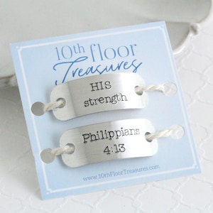 Philippians 4:13 Shoe Tags, Gift for Runners, Bible Verse