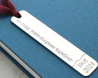 Marcapáginas de aluminio personalizado, regalo para amantes de los libros