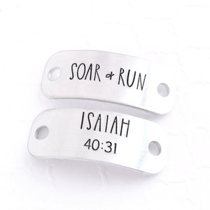 Soar Run Isaiah 40:31 Shoe Tags, Gift for Runners, Marathons image 1