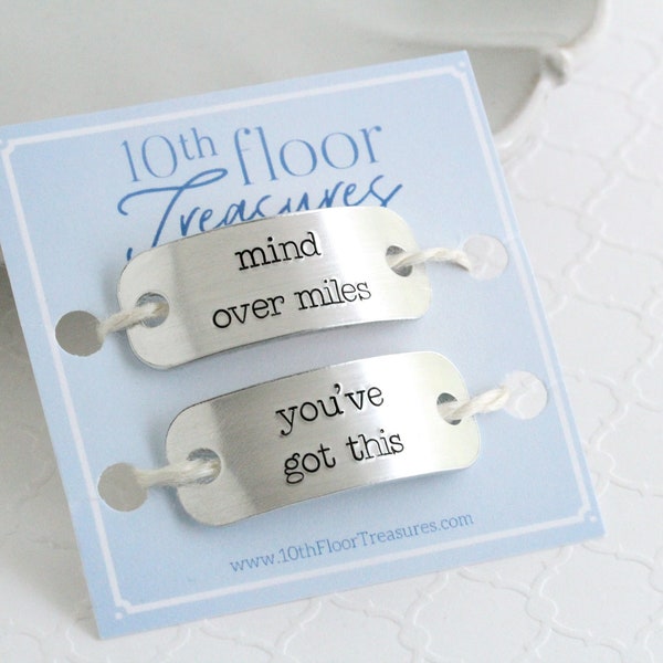 Mind Over Miles and You've Got This Shoe Tags, Gift for Runners, Gift for Marathons