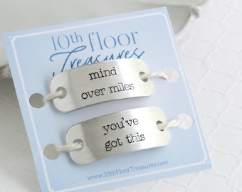 Mind Over Miles and You've Got This Shoe Tags, Gift for Runners, Gift for Marathons