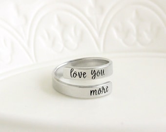 Love You More Wrap Ring, Mother's Day Gift, Gift for Women