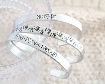 Adopt Don't Shop Bracelet, Rescue Dog Mom, New Dog Gift, Dog Lover Gift, Dog Mom, Dog Jewelry