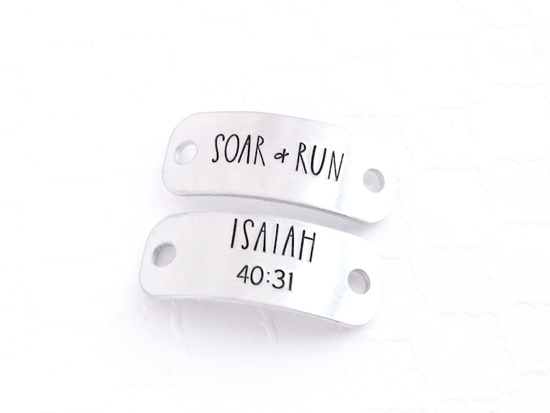 Soar Run Isaiah 40:31 Shoe Tags, Gift for Runners, Marathons image 1