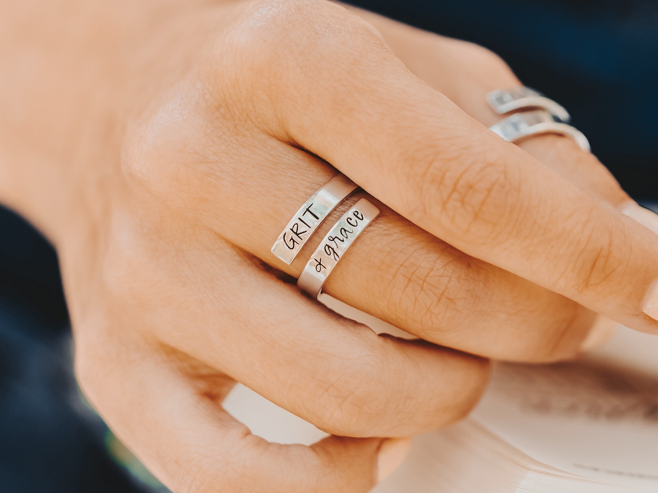 Grace Personalized Ring - Etsy