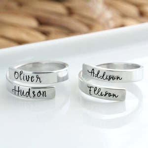 Personalized Name Ring for Mom, Wrap Ring with Names, Gift from Husband, Mother's Day Gift for Mom image 5