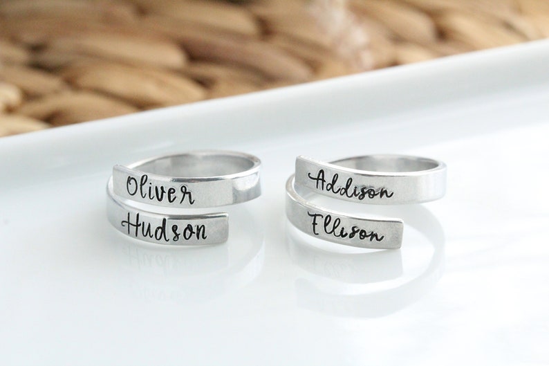 Personalized Name Ring for Mom, Wrap Ring with Names, Gift from Husband, Mother's Day Gift for Mom image 5