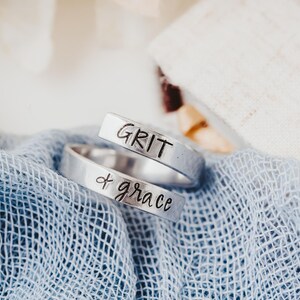 Let Him Lead, Faith Wrap Ring, Christian Gift, Adjustable Nickel-Free Jewelry GRIT + grace