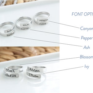 Personalized Name Ring for Mom, Wrap Ring with Names, Gift from Husband, Mother's Day Gift for Mom image 9