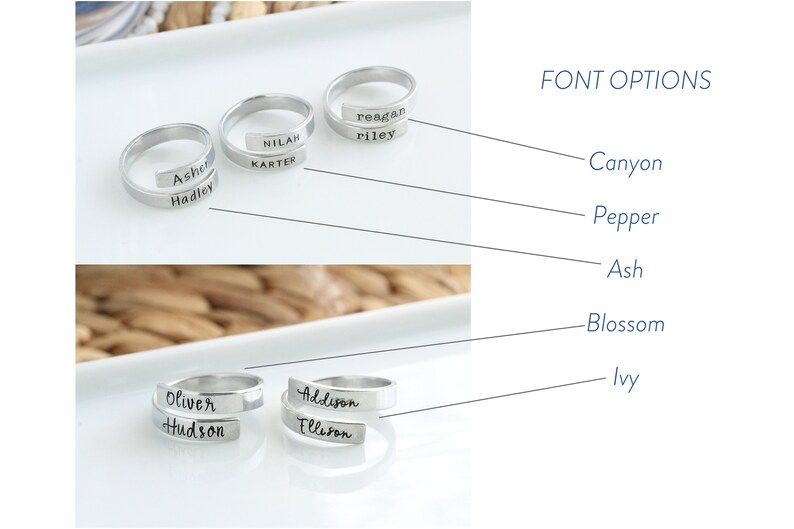 Personalized Name Ring for Mom, Wrap Ring with Names, Gift from Husband, Mother's Day Gift for Mom image 9