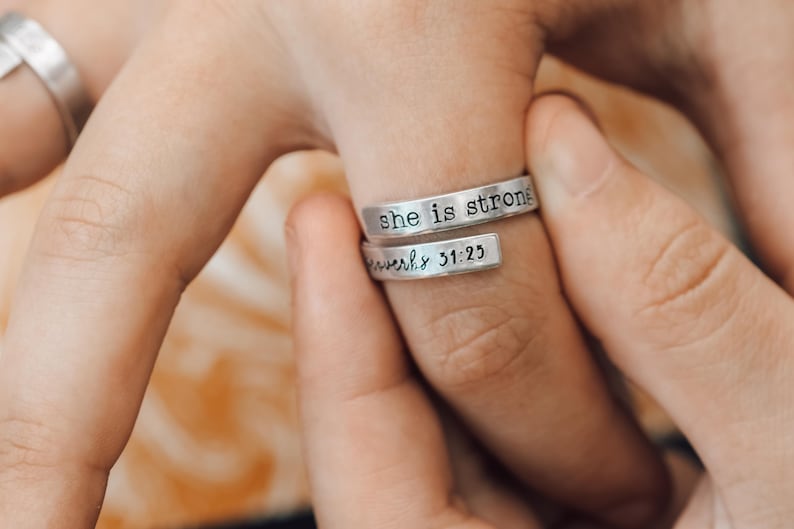 Let Him Lead, Faith Wrap Ring, Christian Gift, Adjustable Nickel-Free Jewelry image 6