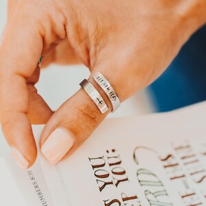 Let Him Lead, Faith Wrap Ring, Christian Gift, Adjustable Nickel-Free Jewelry image 19