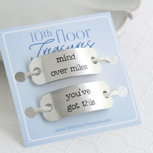 Mind Over Miles Shoe Tags, Gift for Runners, Marathons image 2