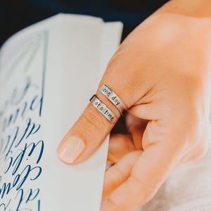 Let Him Lead, Faith Wrap Ring, Christian Gift, Adjustable Nickel-Free Jewelry image 18