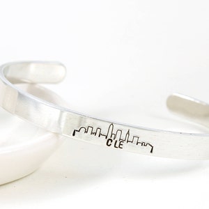 Cleveland Bracelet, Skyline Jewelry, Cleveland Skyline, Cleveland Gift, Cleveland Baseball, Cleveland Football
