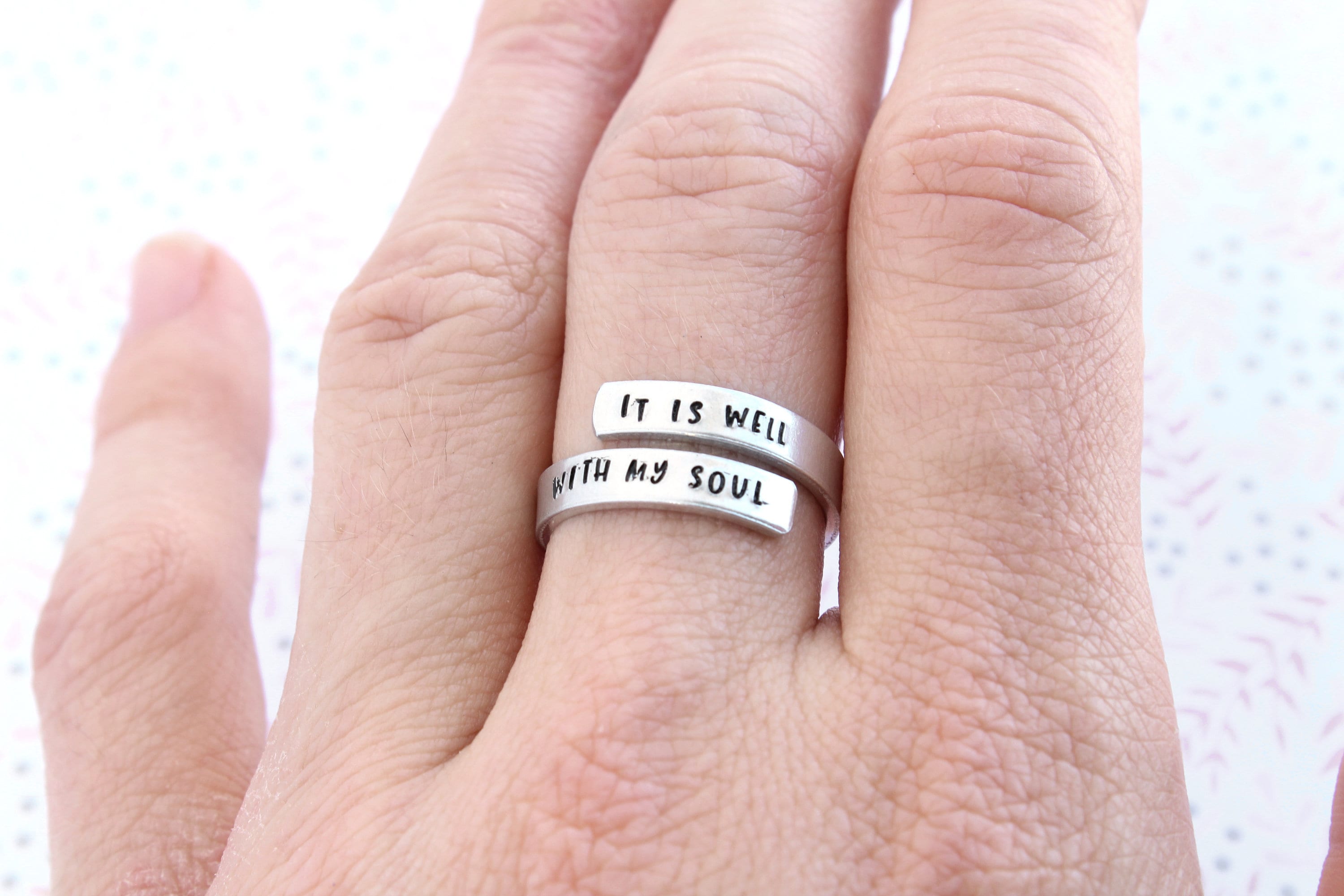 It is Well With My Soul Ring Wrap Ring Christian Gifts for Etsy