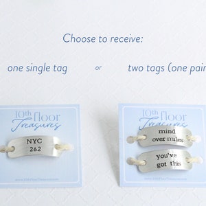 Personalized Shoe Tags, Gift for Runners, Gift for Dad 1 single tag