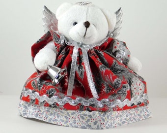 Christmas Teddy Bear, Christmas Decorations for the Home, Plush Bear Christmas Gift Idea for Mom or Friends