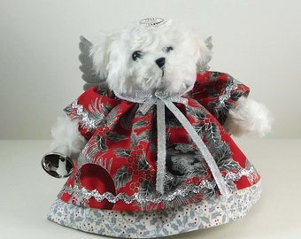 Christmas Teddy Bear, Christmas Decorations for the Home, Plush Bear Christmas Gift Idea for Mom or Friends