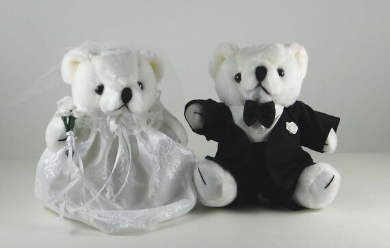 bride & groom teddy bears
