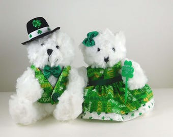 St Patrick&#39;s Day Teddy Bear Decor: Shamrock Irish Gift